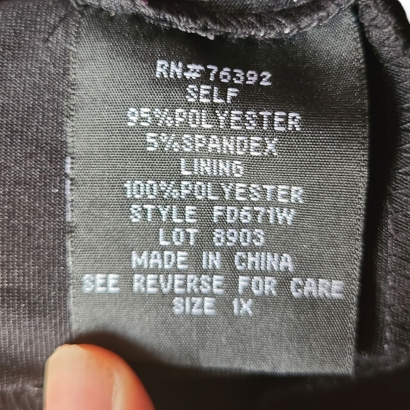 Black & Grey Metalic Polka-dot Plus Size Dress - Picture 7 of 13